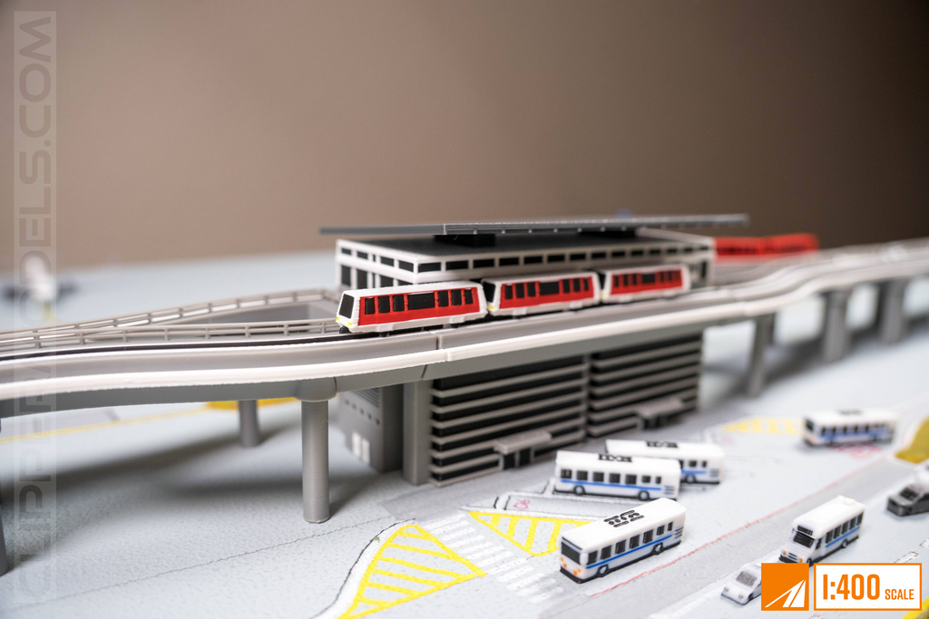 1:400 Automatic People Mover Train (APM - Airtrain, Contemporary)