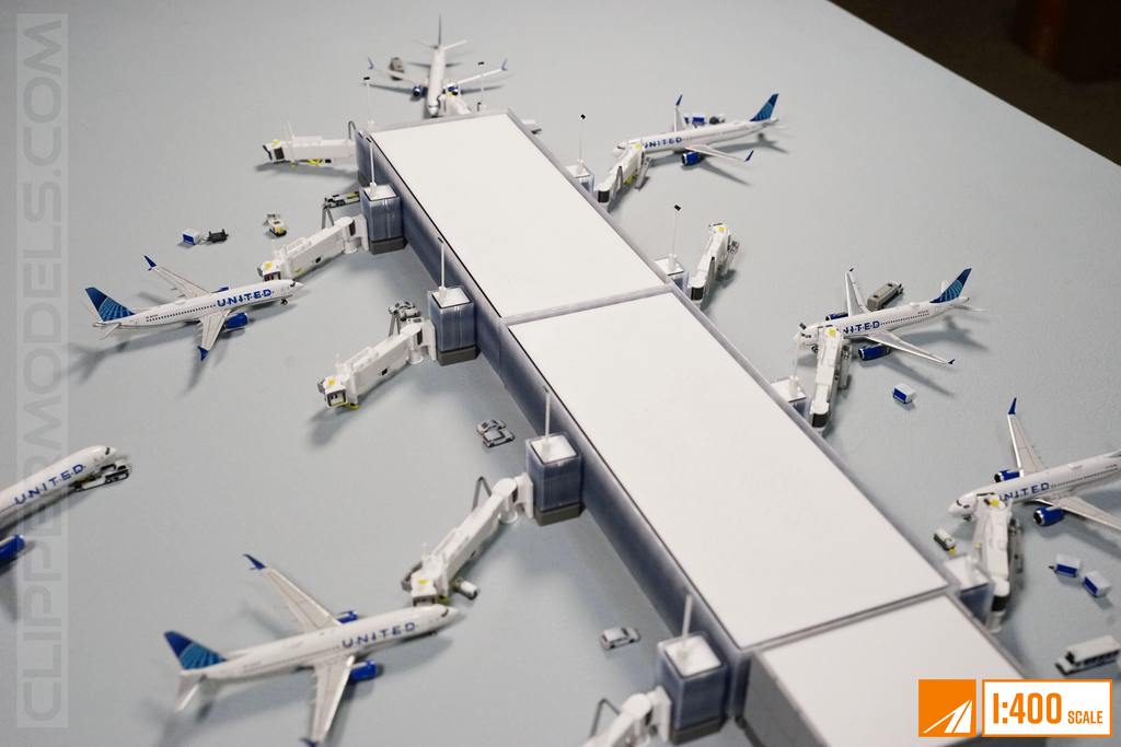 The Airport Concourse (1:400 Model Airport Terminal with Glass facade) | AIRPORT Set