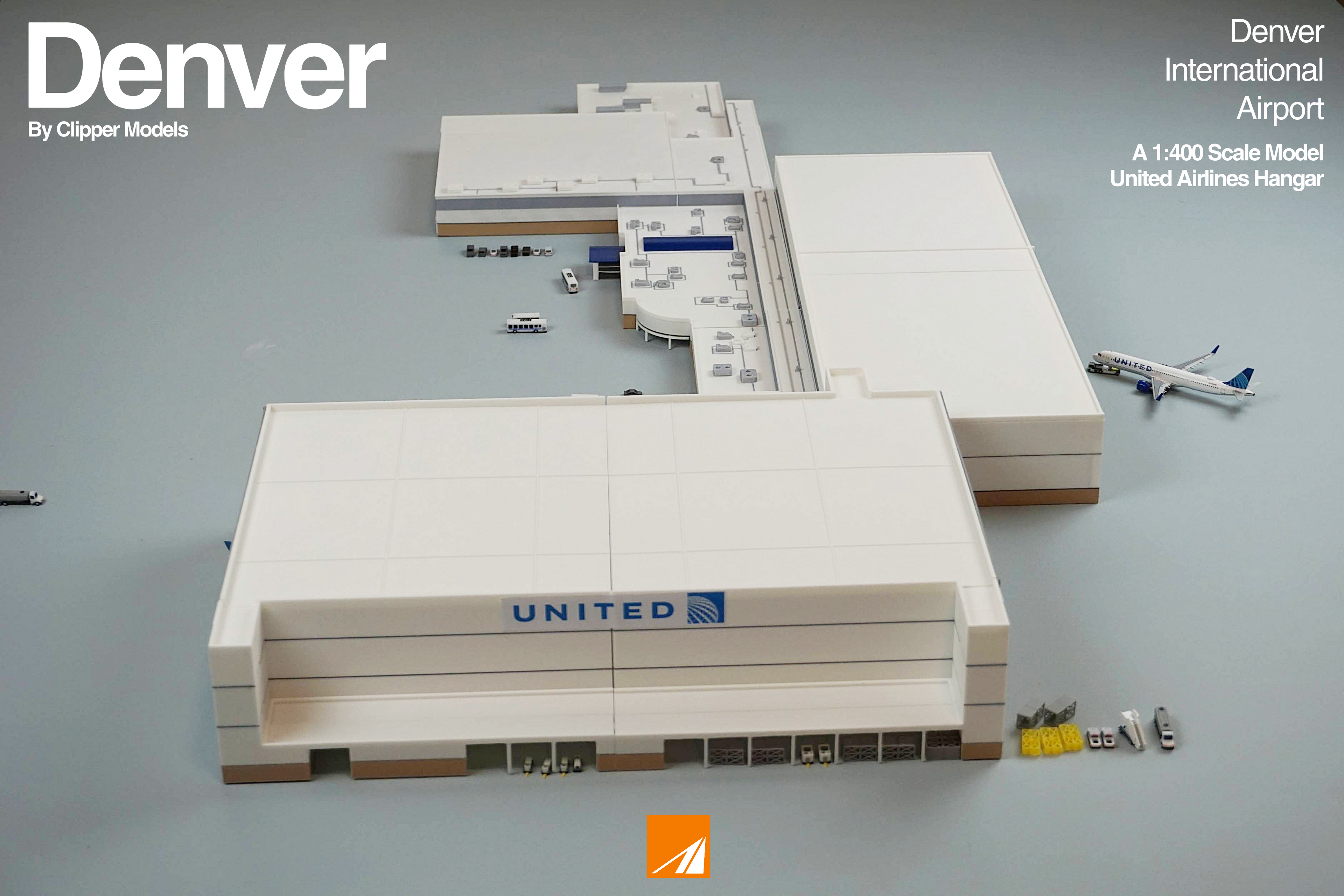 1:400 Aircraft Hanger | United Airlines | Denver International Airport | KDEN Series