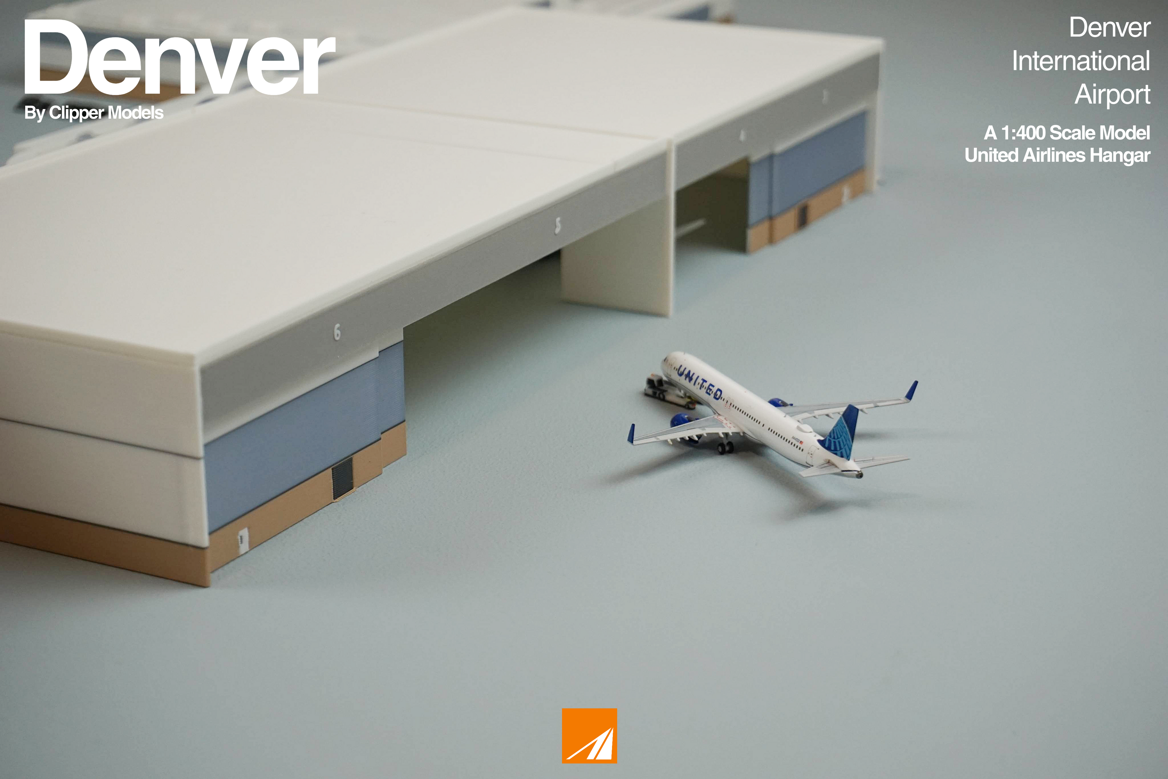 1:400 Aircraft Hanger | United Airlines | Denver International Airport | KDEN Series