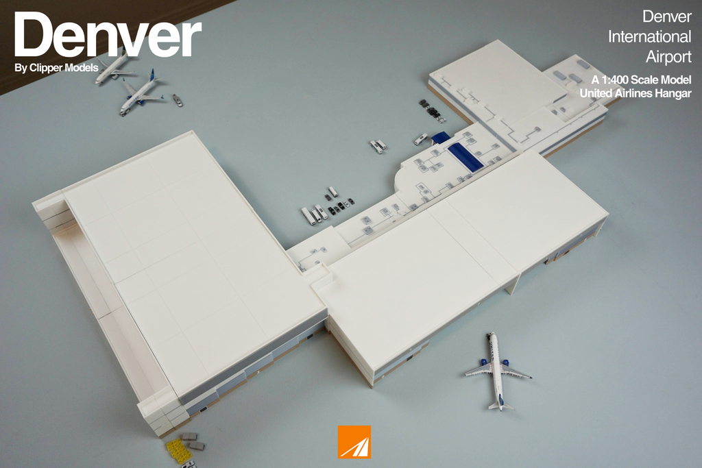 1:400 Aircraft Hanger | United Airlines | Denver International Airport | KDEN Series
