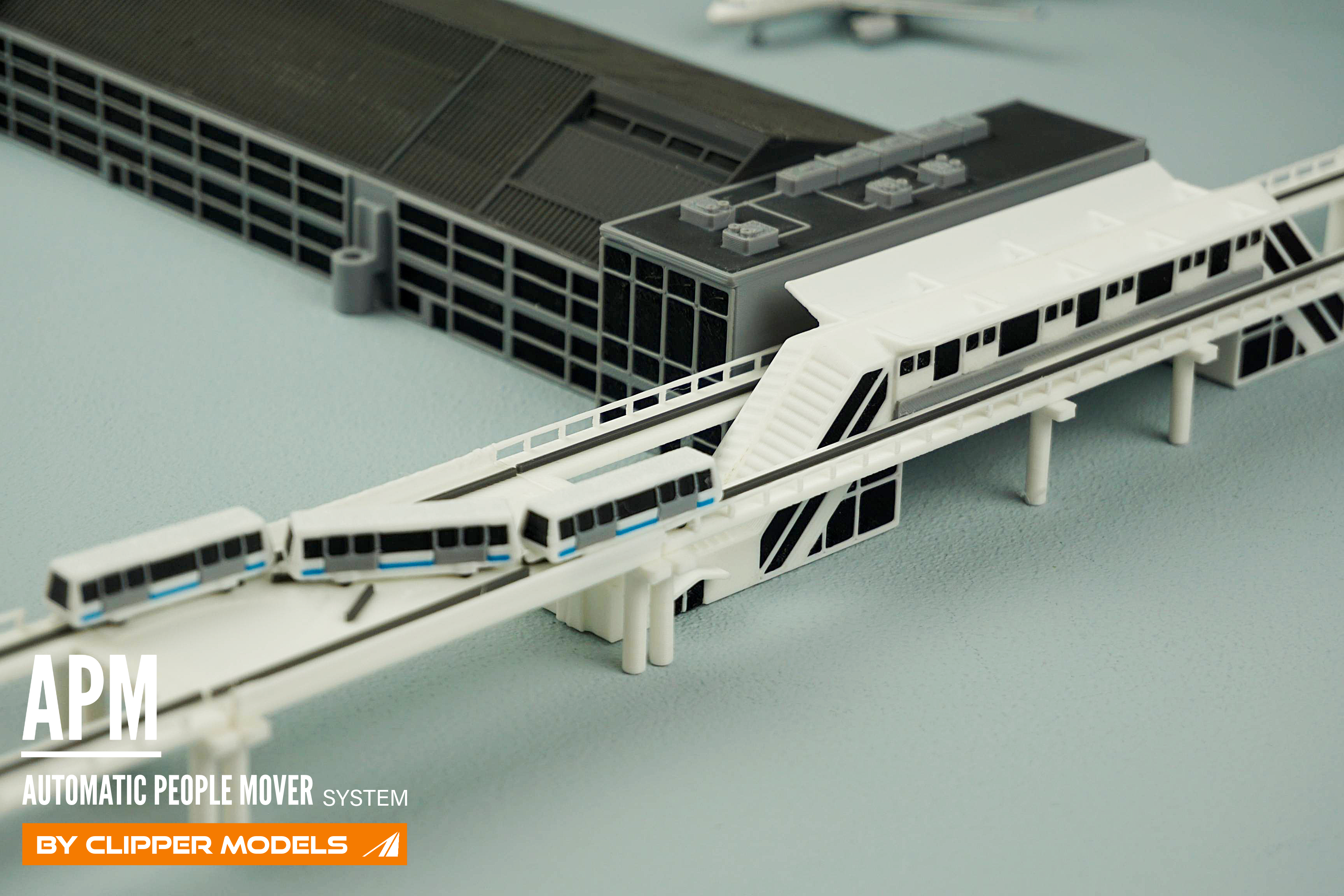 1:400 Automatic People Mover Train (Style 1) | Model Airport Add-on
