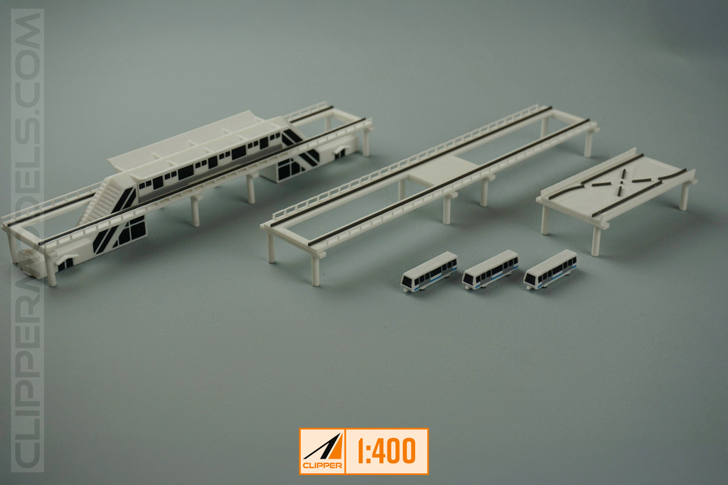 1:400 Automatic People Mover Train | Model Airport Add-on