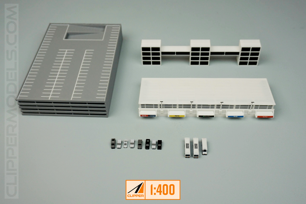 1:400 Rental Car Facility | Model Airport Add-on