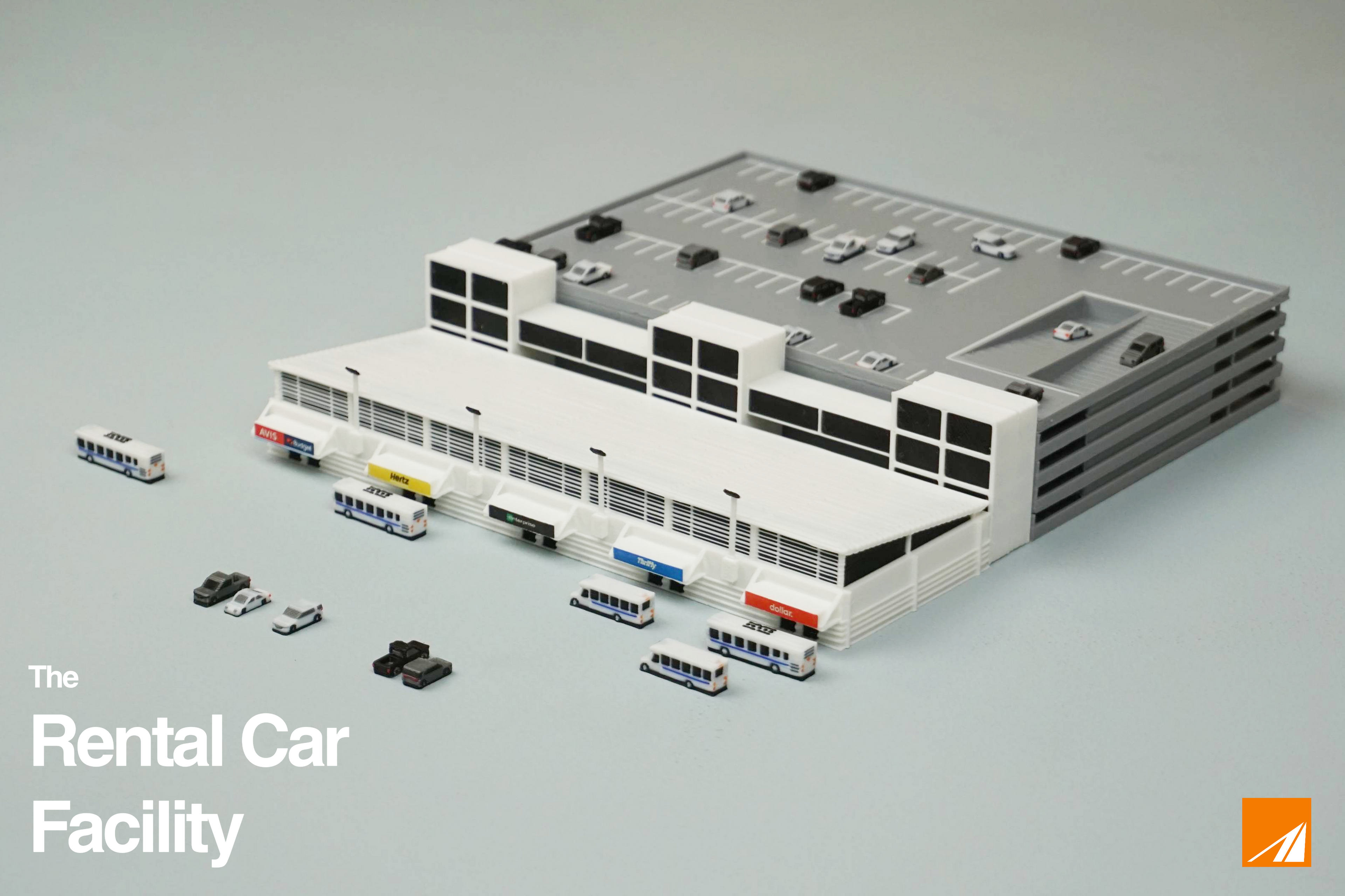 1:400 Rental Car Facility | Model Airport Add-on