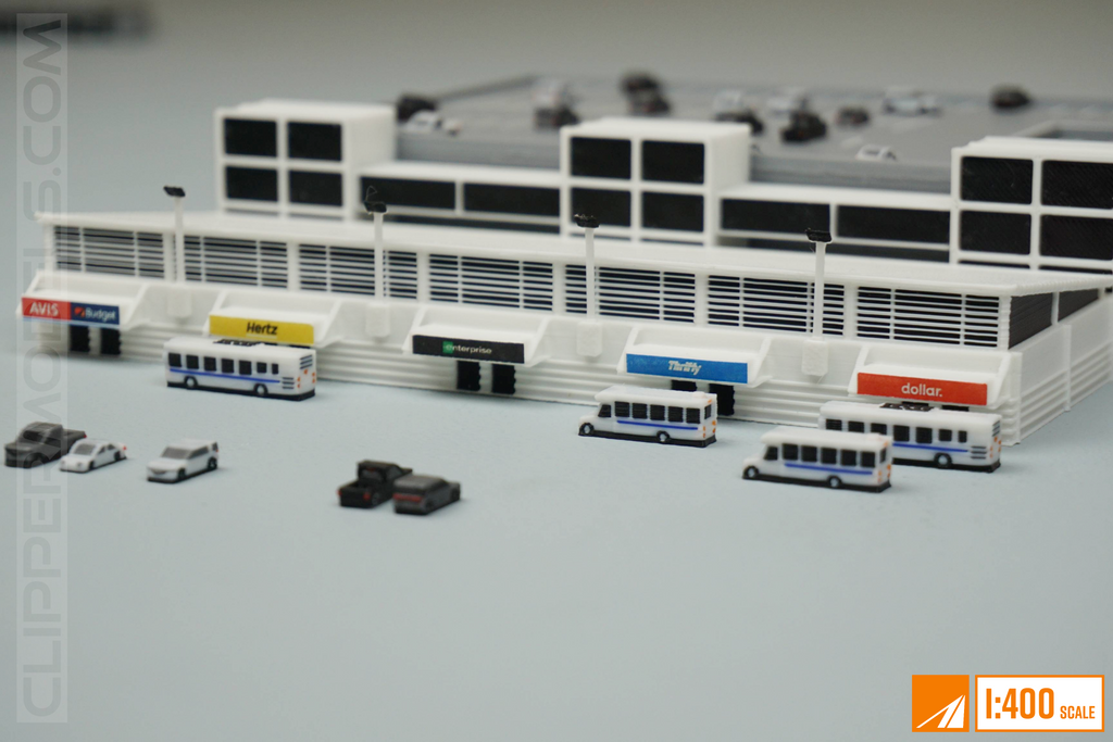 1:400 Rental Car Facility | Model Airport Add-on
