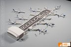 The Airport Concourse (1:400 Model Airport Terminal/ Concourse)